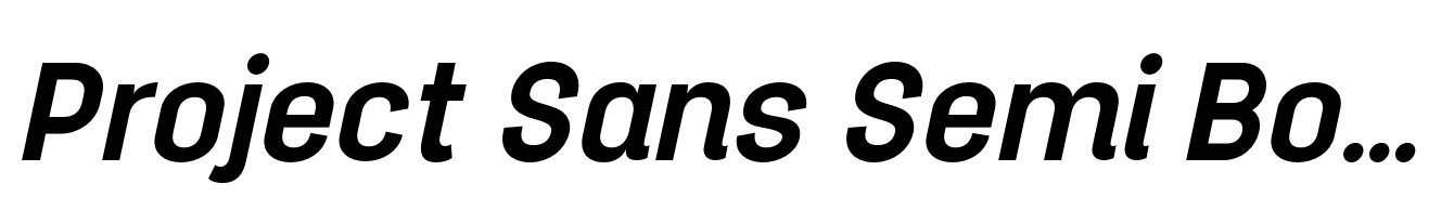 Project Sans Semi Bold Italic